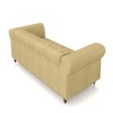 Ver imagem 5 de Sofá Living Stanford Chesterfield 2 Lugares 180cm Pés de Madeira Couro Bege G58 Gran Belo