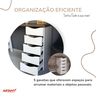 Escrivaninha Mesa Escritório Moderna Spirit com 5 Gavetas e 2 Prateleiras - 12