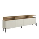 Ver imagem 2 de Rack Bancada 180cm para Tv com 4 Portas 100% Mdf Cor:louro e Luna com Preto