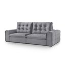 Ver imagem 2 de Sofá Retrátil e Reclinável Galliano 2,50m - Fortbello Estofados:cinza