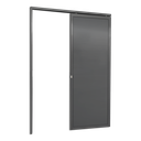 Ver imagem 1 de Porta de Correr Suspensa Lambril Esq L.25 Cinza 210x70 Brimak