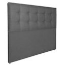 Ver imagem 1 de Cabeceira Botões Cama Box Estofada Luxo Linho Rbl:queen Tradicional/cinza