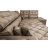 Sofá de Canto Retrátil e Reclinável Direito 3,00x2,36m Molas Cama inBox Espanha Velusoft Castor - 4