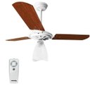 Ver imagem 1 de Ventilador de Teto com Controle Remoto Yris 150W e 180W Branco Pás Mogno Ventex - 127V