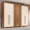 Ver imagem 1 de Guarda-roupa 252cm Casal 6 Portas 4 Gavetas Norton Henn