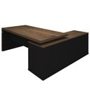 Ver imagem 7 de Mesa Diretor em L com Tomada Tamburato A06 Marrom-preto - Mpozenato