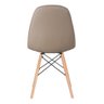 Conjunto Mesa Redonda Eames 80cm preto + 4 Cadeiras estofadas Eiffel Botonê Nude - 7