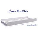 Ver imagem 3 de Cama Auxiliar Com Rodízios BB692 Branco - Completa Móveis