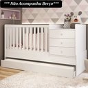 Ver imagem 2 de Cama Auxiliar Com Rodízios BB692 Branco - Completa Móveis