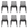 Cadeira Gruvyer Preta - Kit com 6 - 1