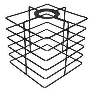 Cupula de Aramado Boxy Preto para Pendentes e Abajures