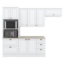 Ver imagem 1 de Cozinha Modulada Americana 4 Peças Branco HP com Tampo Calcare – Henn