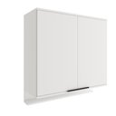 Ver imagem 1 de Armário Aéreo de Cozinha Miami 800mm 2 Portas C Porta Temperos Carraro Branco