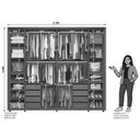 Ver imagem 5 de Guarda Roupa Casal Dalí Ripado 2 Portas Deslizantes Cumaru/opala com 8 Espelhos - Madetec