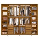 Ver imagem 3 de Guarda Roupa Casal Dalí Ripado 2 Portas Deslizantes Cumaru/opala com 8 Espelhos - Madetec