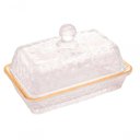 Ver imagem 1 de Manteigueira Cristal Fio de Ouro com Tampa Petra 17cm - Lyor