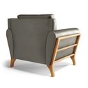 Ver imagem 4 de Poltrona Sabrina de Madeira Maciça com Almofada Veludo Chumbo 109