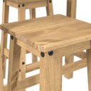 Ver imagem 4 de Mesa Alta e 4 Banquetas de Madeira Maciça Marrom Antique