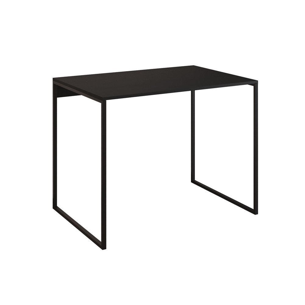 Mesa para Escritório Industrial Base Ferro Preto Tampo Mdp Preto 90x50 - 1