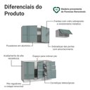 Ver imagem 4 de Armário de Cozinha Compacta 180 Cm Branco/cinza Lux Madesa 03