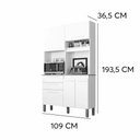 Ver imagem 3 de Armário de Cozinha Sallêto Móveis Dubai 5 Portas 2 Gavetas (branco)