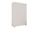 Ver imagem 1 de Guarda-roupa Solteiro 4 Portas 2 Gavetas Estrela Premium Salleto Branco
