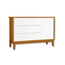 Ver imagem 4 de Quarto de Bebê Berço + Cômoda Sapateira + Guarda Roupa 3 Portas Savana Classic Madeira
