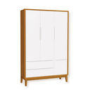 Ver imagem 5 de Quarto de Bebê Berço + Cômoda Sapateira + Guarda Roupa 3 Portas Savana Classic Madeira