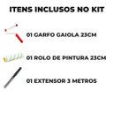 Ver imagem 2 de Suporte Garfo Gaiola + Rolo para Pintura + Cabo Extensor 3m