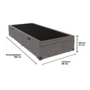 Ver imagem 3 de Base Box Baú Solteiro Cinza de Madeira 88cm Kazamix