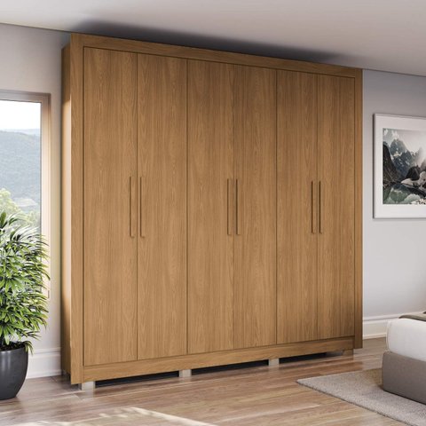 Guarda Roupa Roupeiro Casal com 6 Portas e 2 Gavetas Cb02m569 Kappesberg