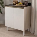 Ver imagem 2 de Balcão com Tampo 2 Portas MDF 70 cm Kali 1222122 Bianco Toq Branco Nicioli
