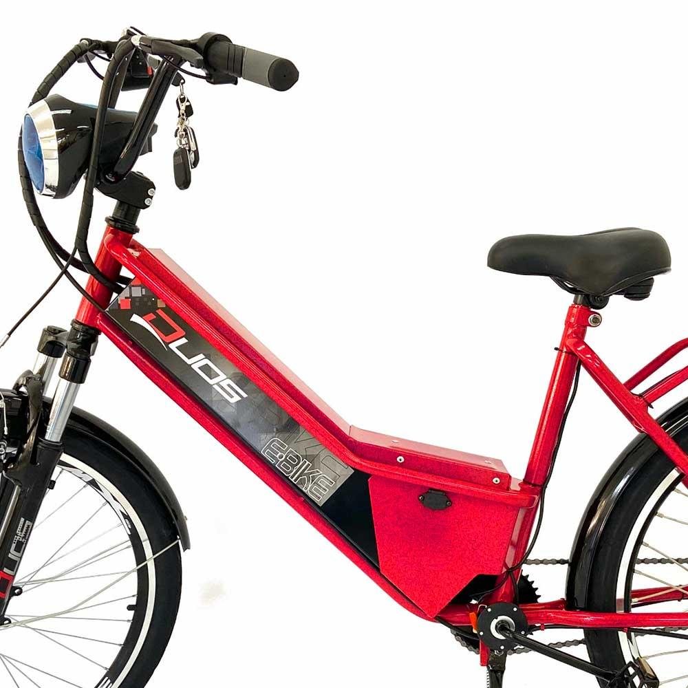 Bicicleta Elétrica - Aro 24 - Duos Confort - 800W Lithium - Vermelho - Duos Bike - 5