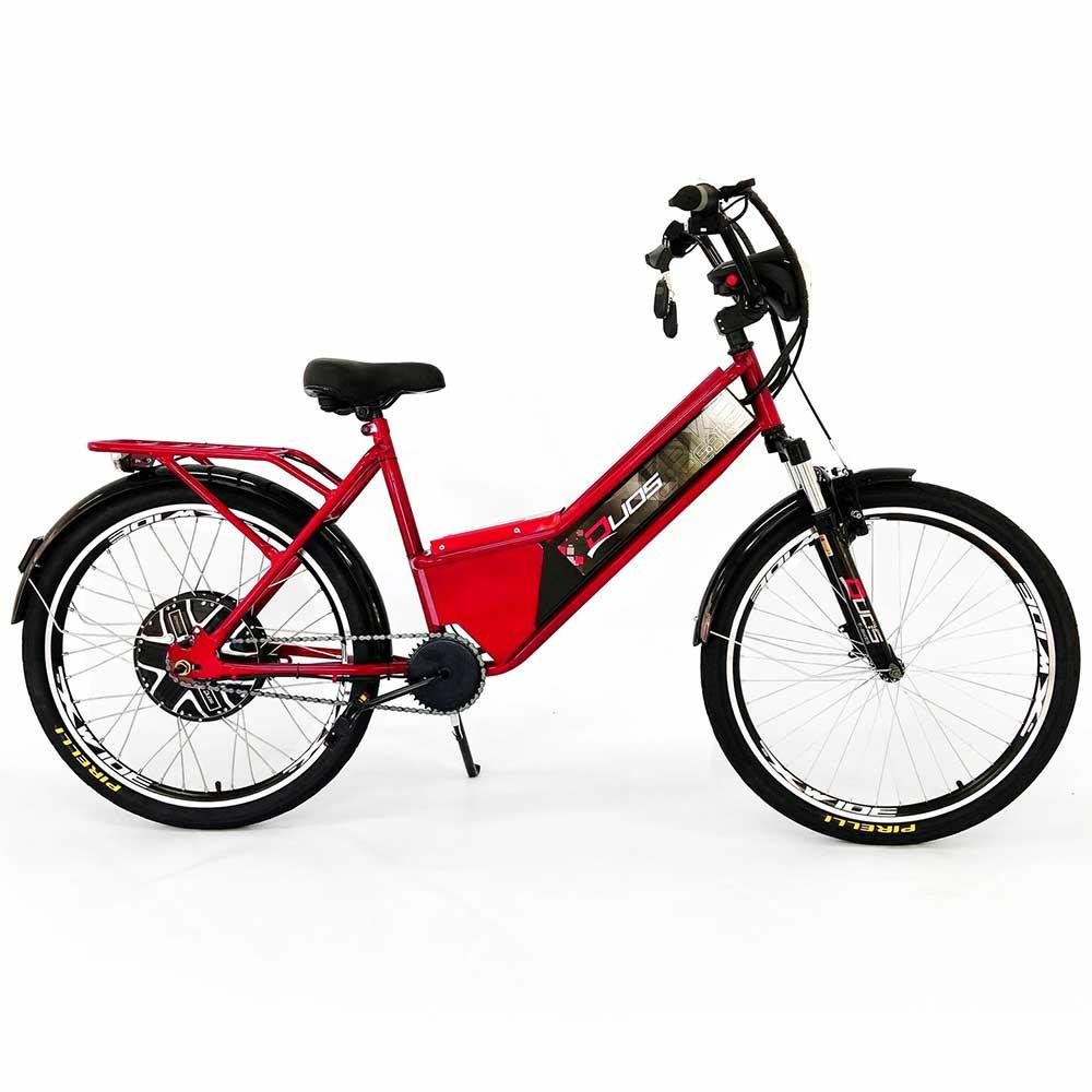 Bicicleta Elétrica - Aro 24 - Duos Confort - 800W Lithium - Vermelho - Duos Bike - 1