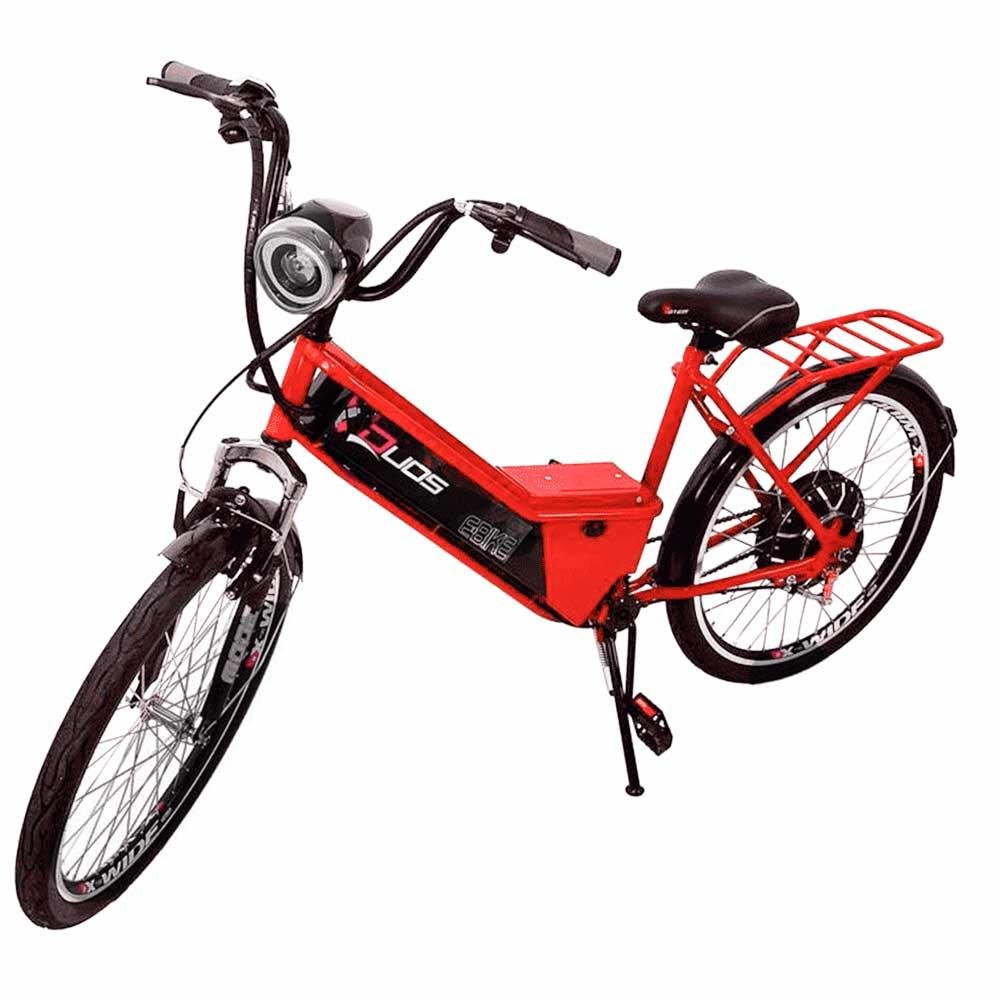 Bicicleta Elétrica - Aro 24 - Duos Confort - 800W Lithium - Vermelho - Duos Bike - 2