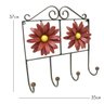 Cabide de Parede de Ferro Artesanal para Toalha de Rosto de Banheiro com Flor Libertas Rosas Artesan - 2