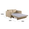 Sofá-cama Belle em Linho Bege 1,50m - 4