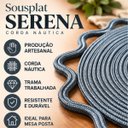 Ver imagem 2 de Kit 4 Sousplat Serena Corda Náutica Mesa Posta Jantar Festa - Cinza