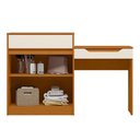 Ver imagem 4 de Penteadeira Escrivaninha Trend Cinamomo/off White - Móveis Albatroz