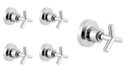 Ver imagem 1 de Kit 5 Acabamento Registro Cromado Banheiro Chuveiro Trizeta Padrão Deca 1/2" - 3/4" ou 1"