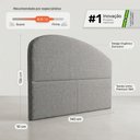 Ver imagem 4 de Cabeceira Cama Box Casal Colli 140cm Estofada Orgânica Moderna Linho Cinza - Desk Design