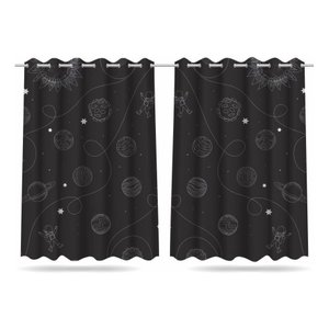 Cortina Universo Planetas Infantil 2,60x1,50- Tecido Premium
