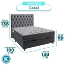 Ver imagem 3 de Kit Cama Box Bau + Cabeceira + Colchão Casal D33 - Iso100 - Ortobom