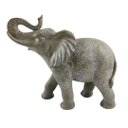 Ver imagem 1 de Escultura Elefante Cinza Resina com Borboletas 24cm