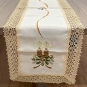 Ver imagem 1 de Caminho de Mesa Retangular 40x135cm Natal 101 - Rafimex Creme