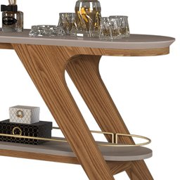 Aparador Para Sala 21186 Carvalho Europeu Amarula Dj Moveis - 4