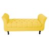 Recamier Grecia Decorativa 100cm Suede Amarelo - Montanaris Decor Md Montanaris Decor - 1