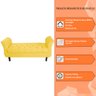 Recamier Grecia Decorativa 100cm Suede Amarelo - Montanaris Decor Md Montanaris Decor - 3