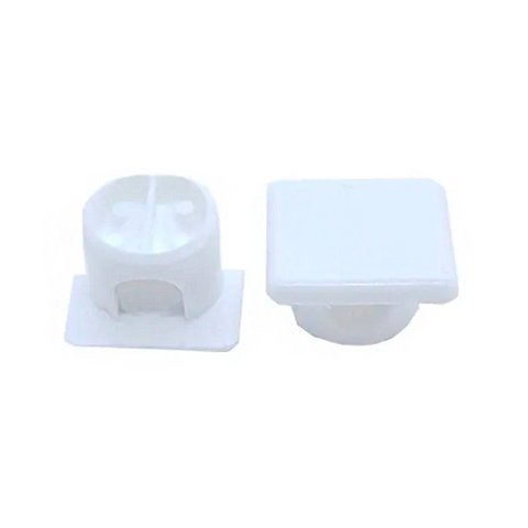 Suporte De Prateleira Invisível Plástico Branco (Kit Com 100)