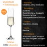 Jogo 6 Taças Champanhe Cristal Titânio Bohemia Sandra 200ml - 2